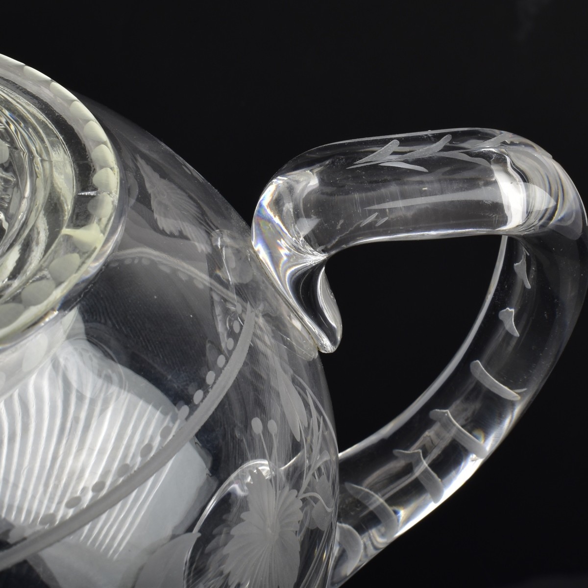 Antique Sinclaire Cut Glass Teapot