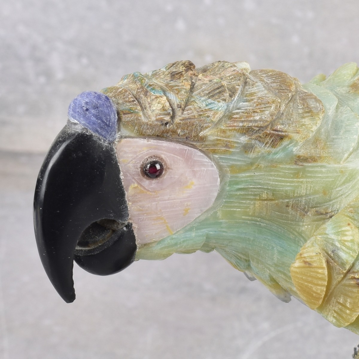 Carved Gemstone Parrot