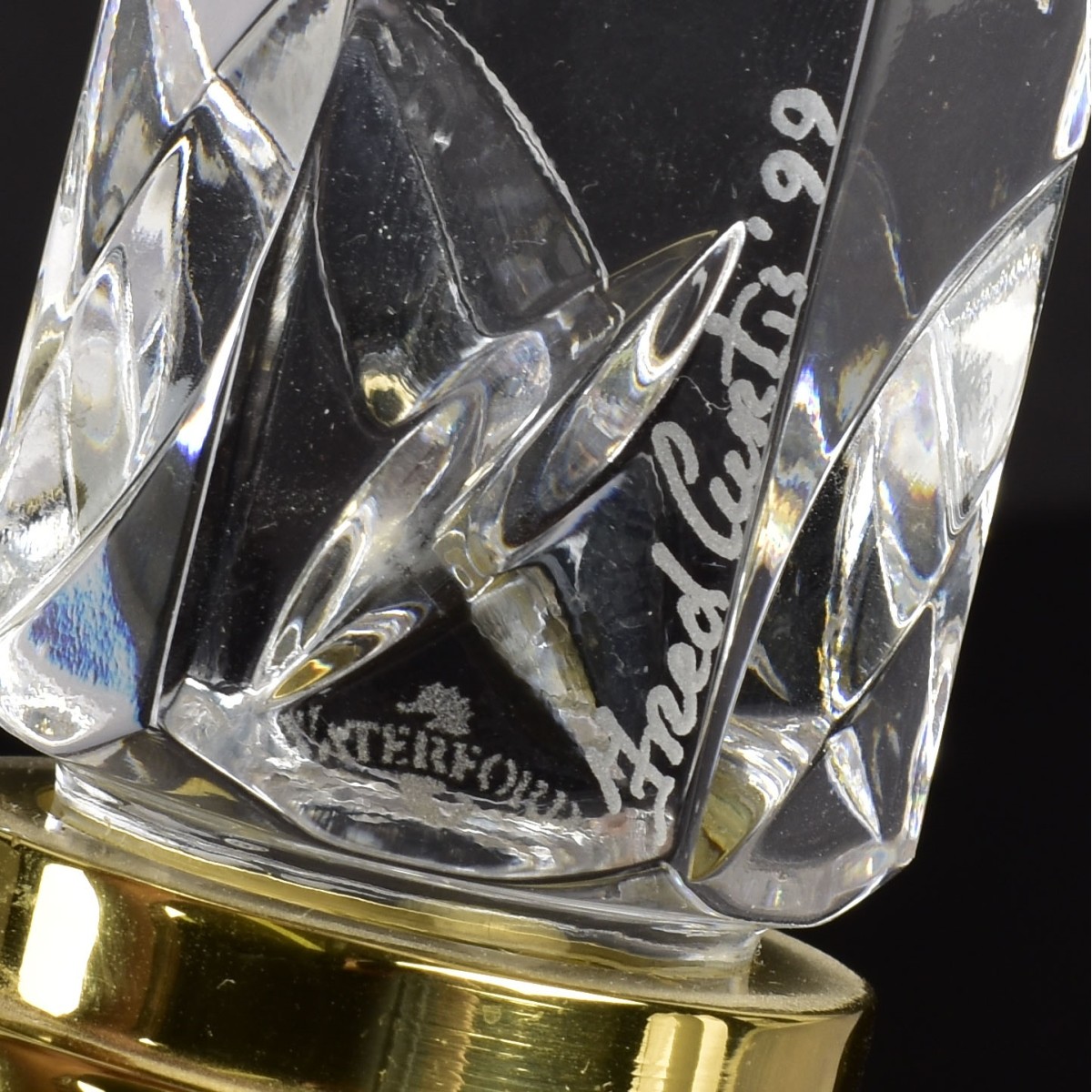 Waterford Crystal and Brass Candlesticks