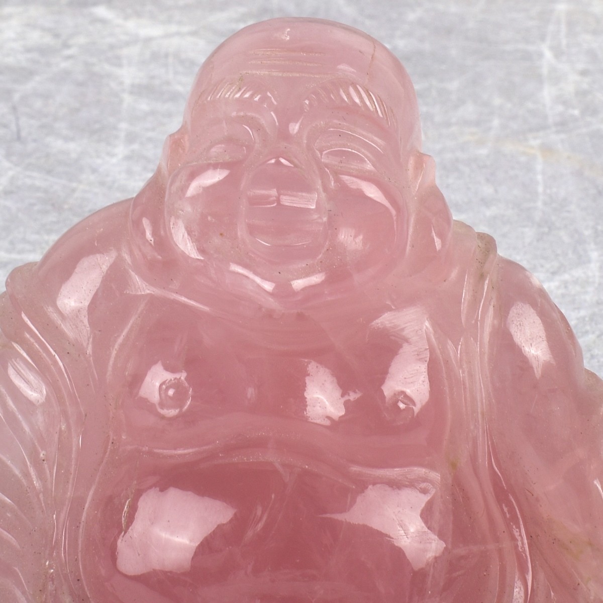 Antique Chinese Rose Quartz Buddha