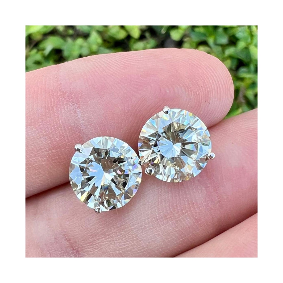 Diamond and 14K Ear Studs
