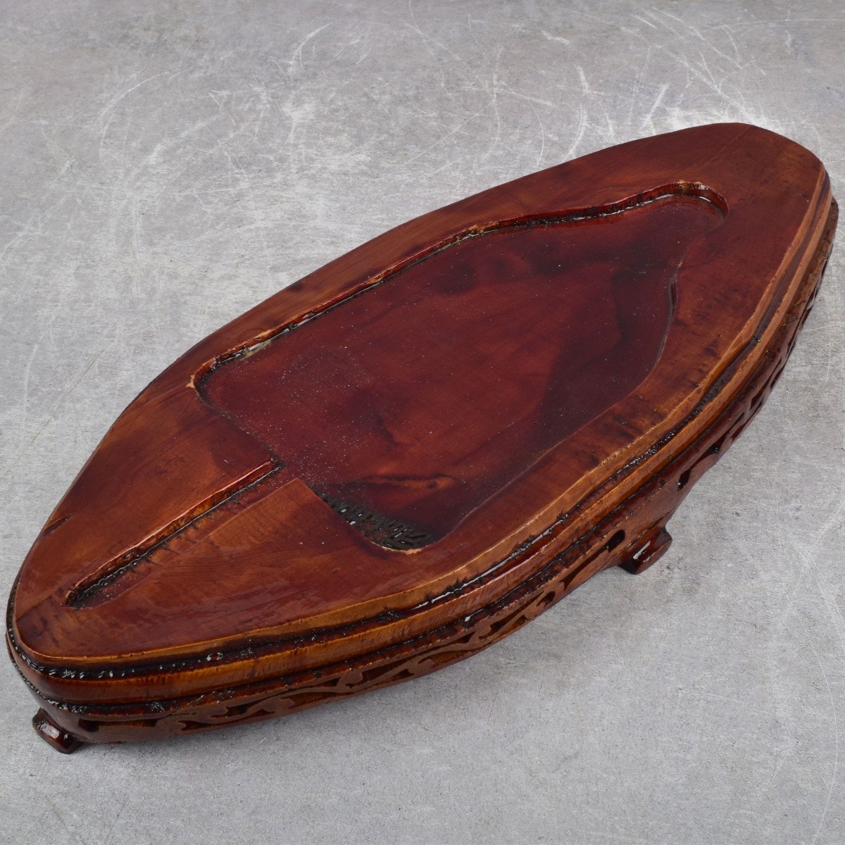 Vintage Carved Serpentine Dragon Boat