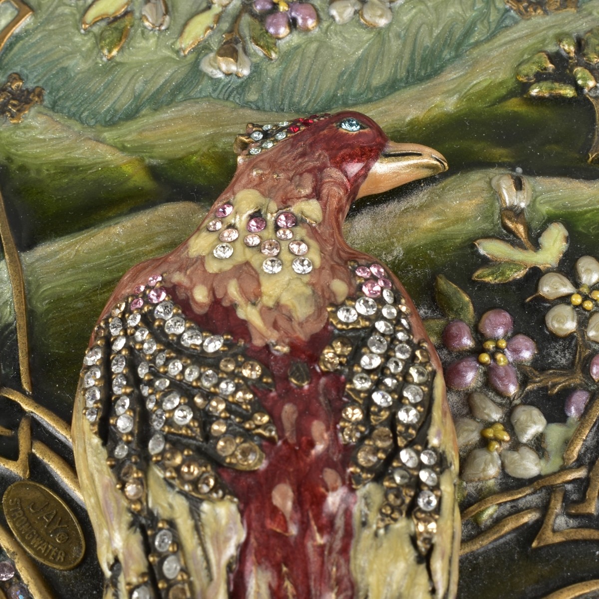 Jay Strongwater Peacock Hand Mirror