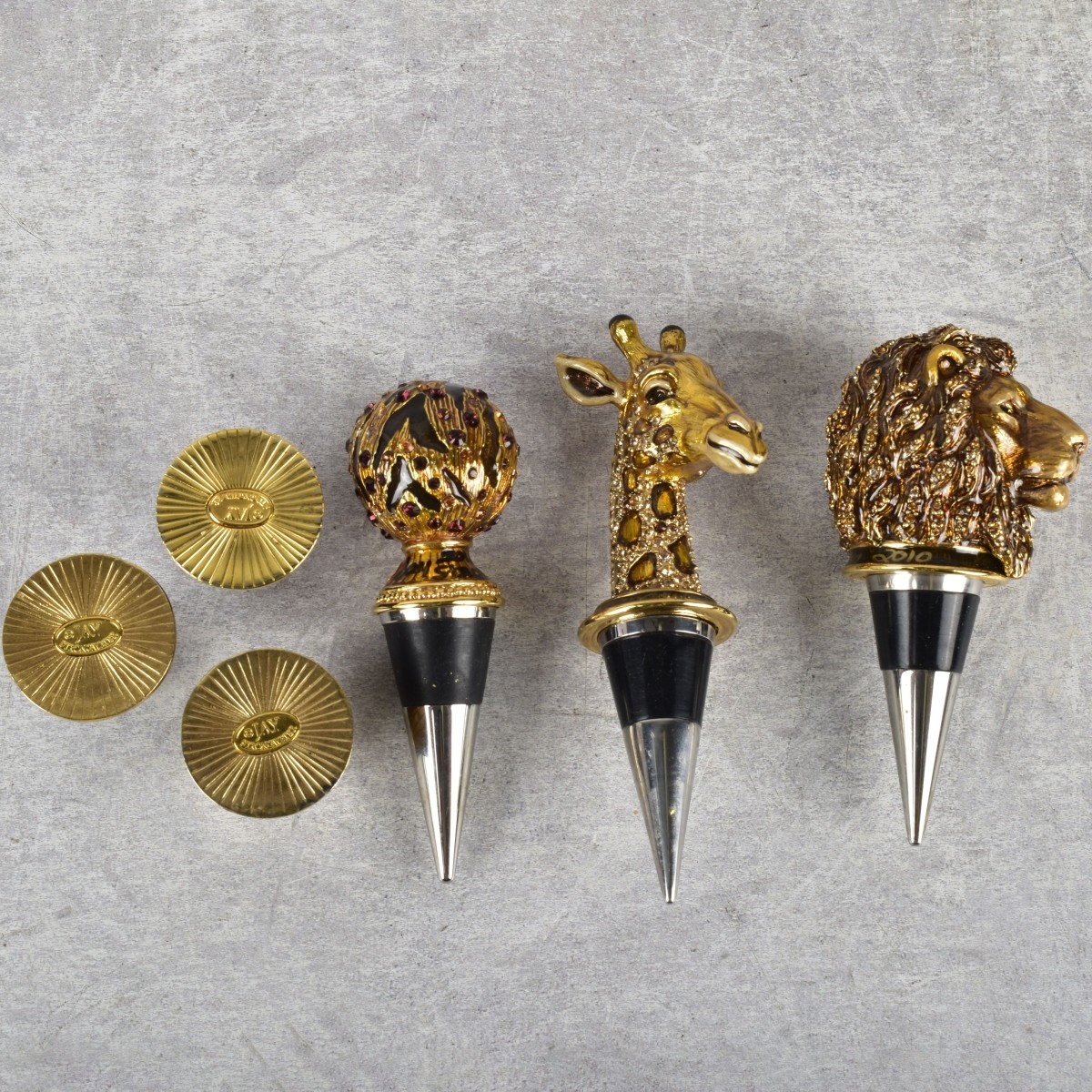 Jay Strongwater Figural Wine Stoppers