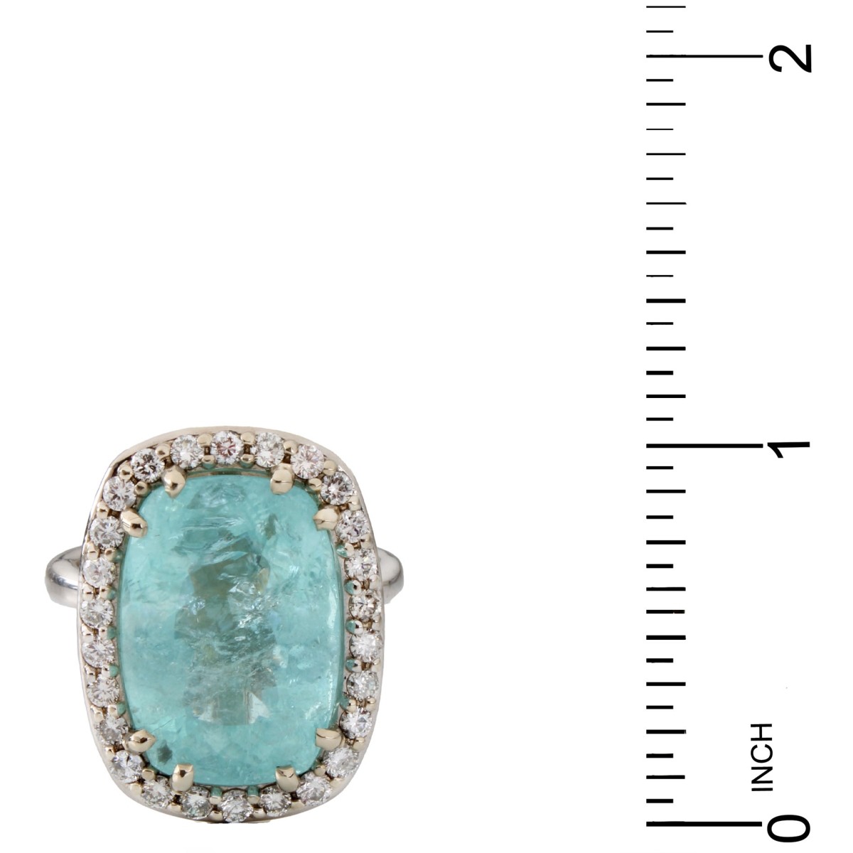 GIA Paraiba, Diamond and 14K Ring