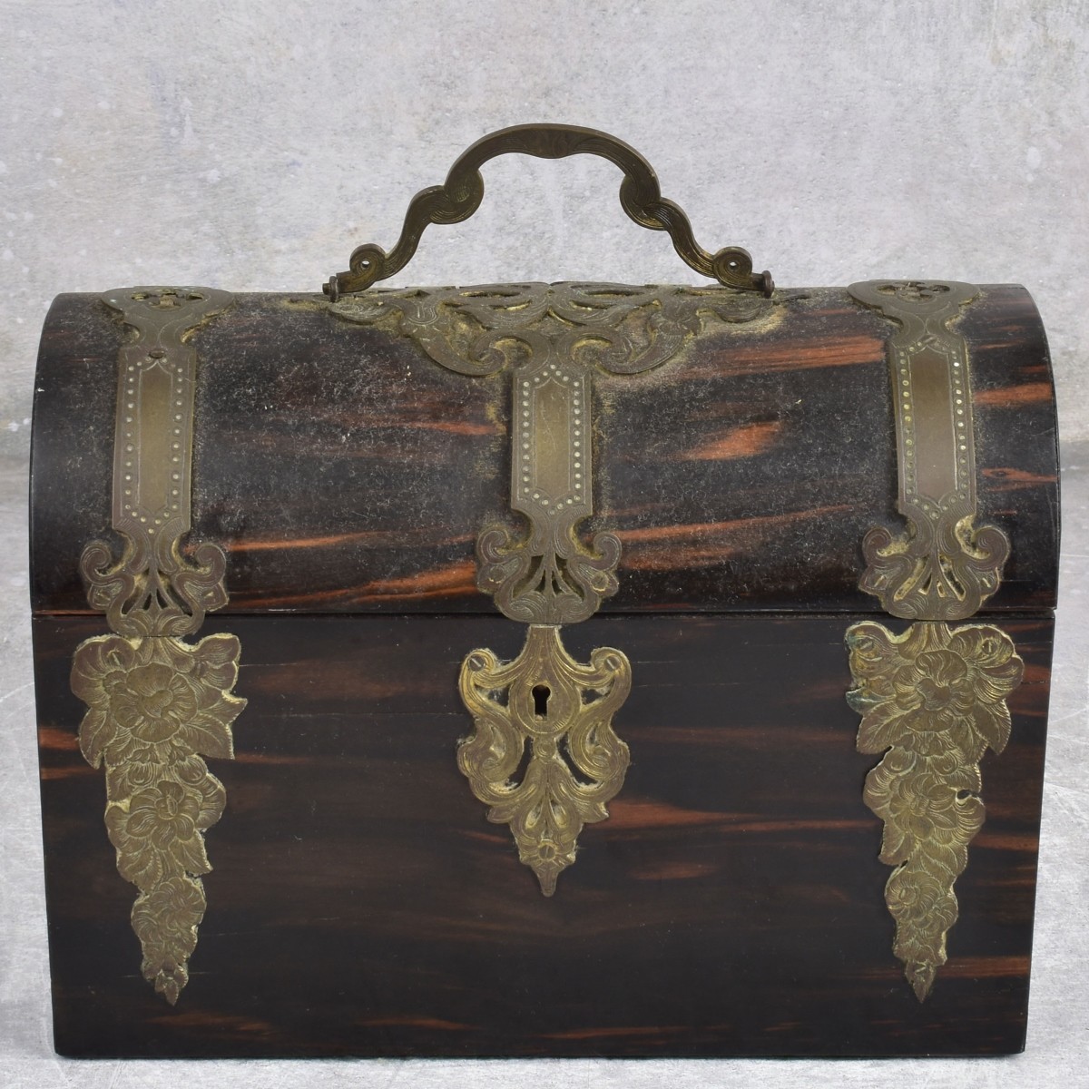 Antique Gothic Revival Casket Box