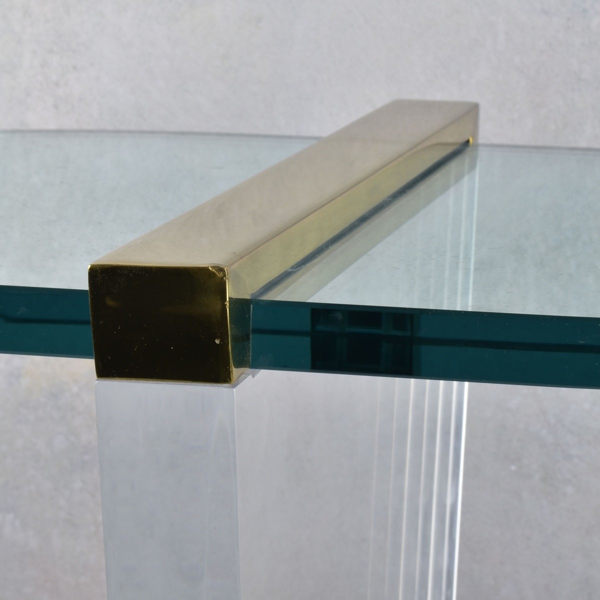 Les Prismatique Lucite-Glass Table