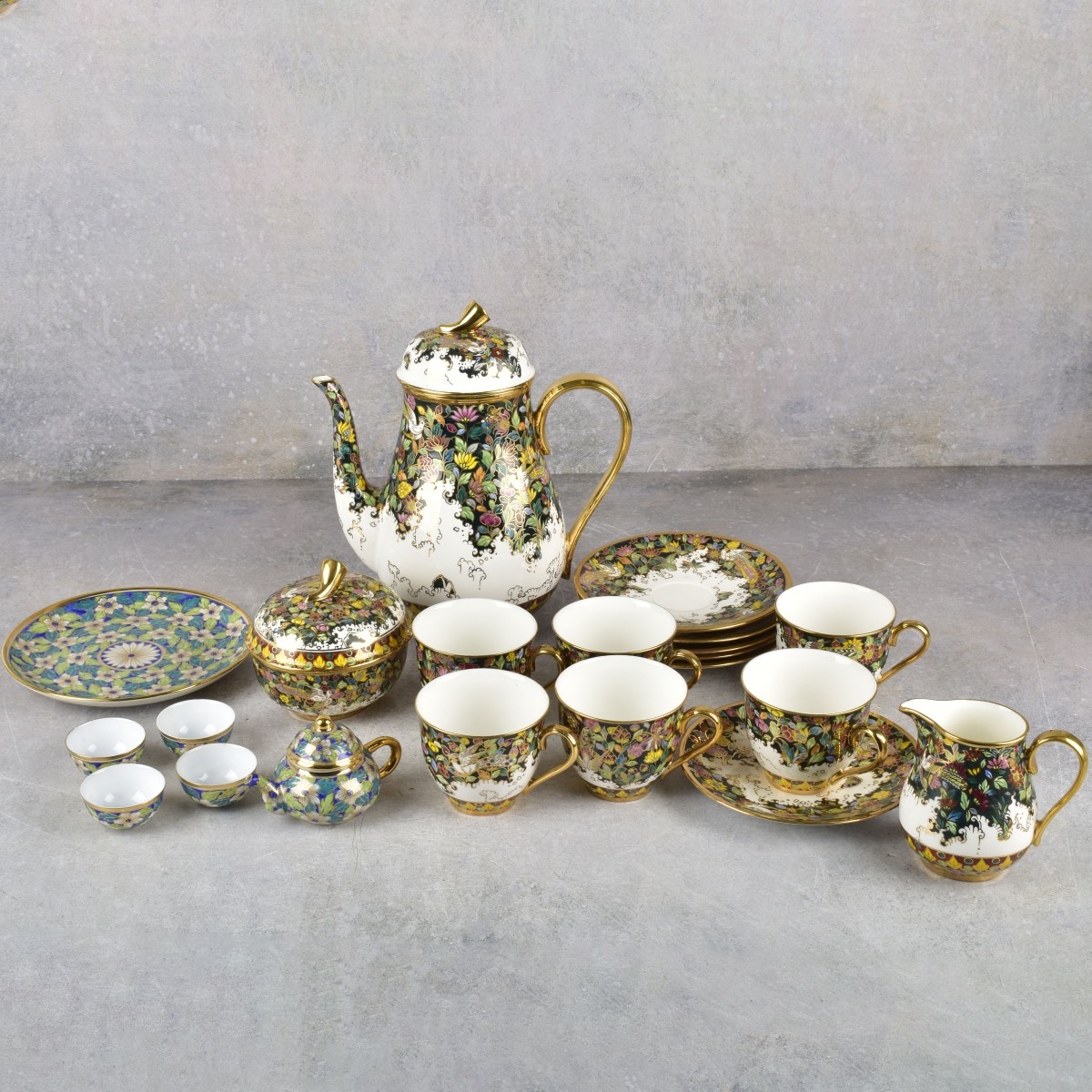 Benjarong Thai Porcelain Tea/Coffee Service