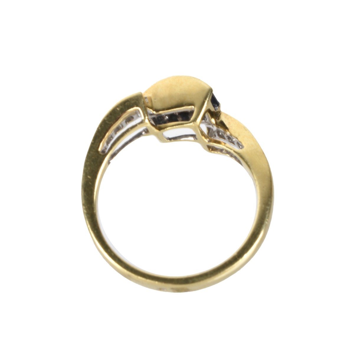 Diamond, Sapphire and 18K Ring