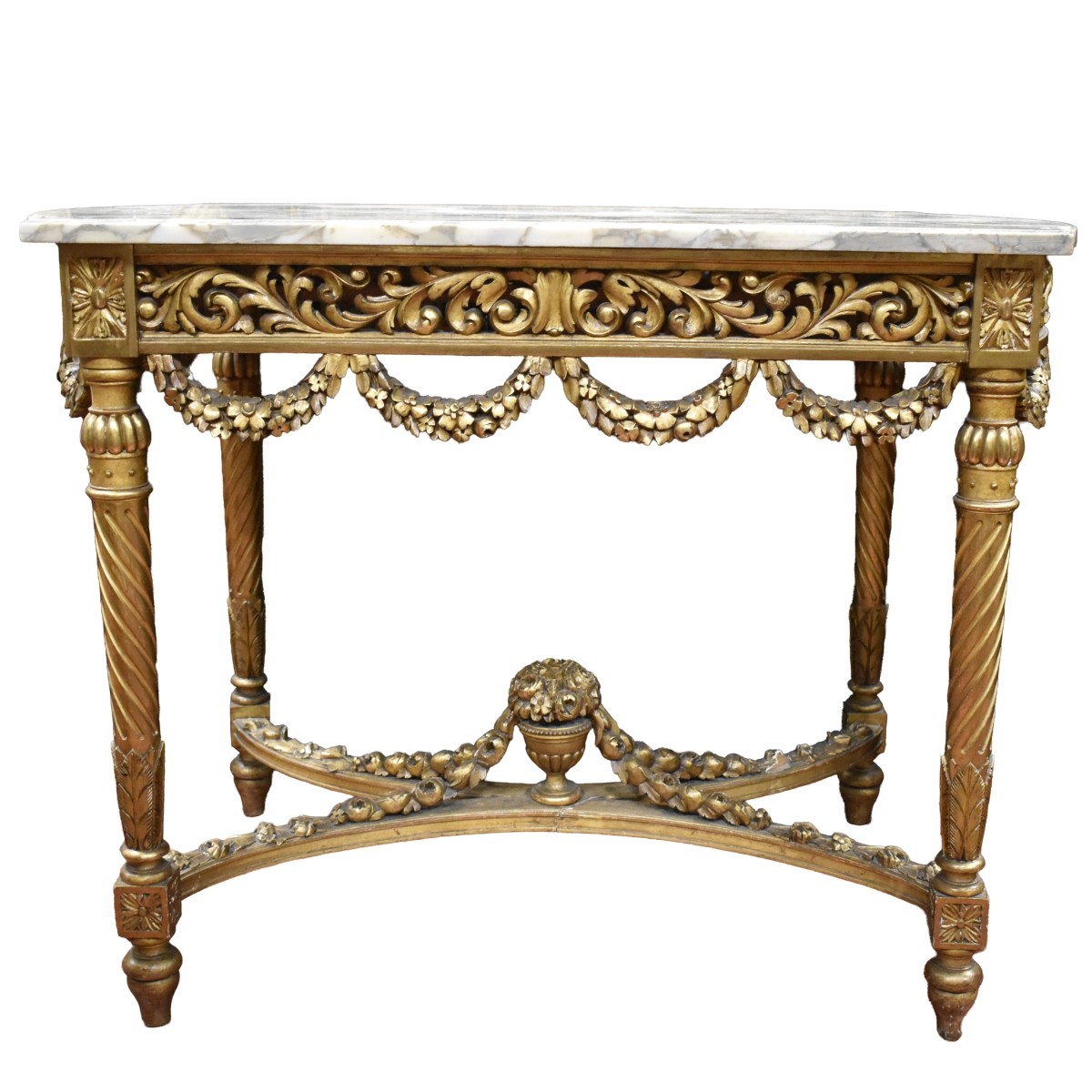 Gilt Wood Marble Top Table