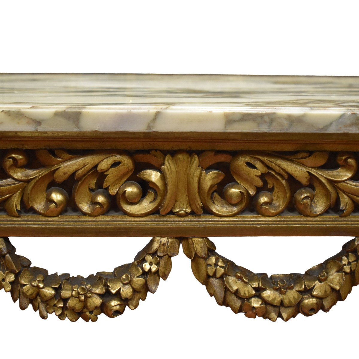Gilt Wood Marble Top Table