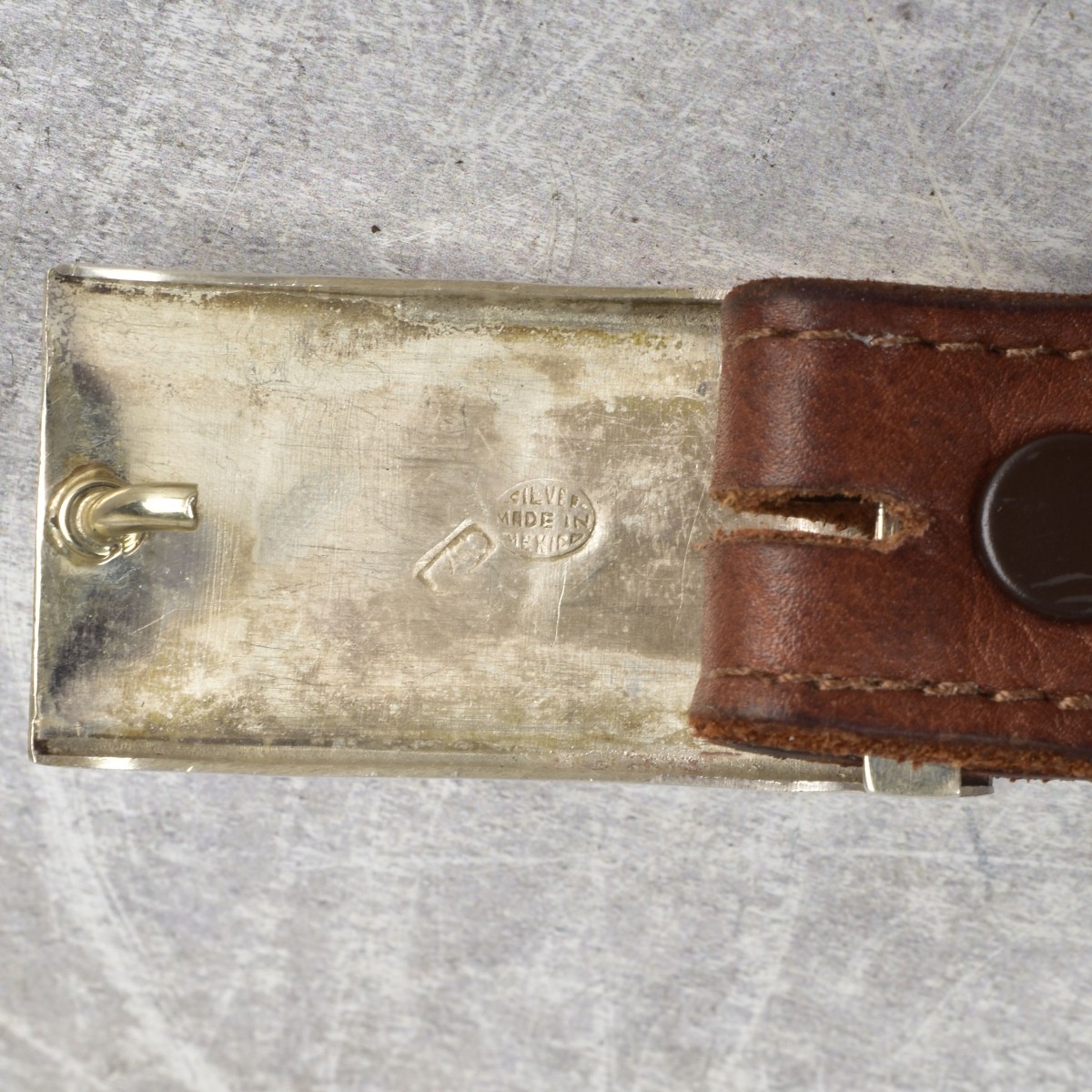 Vtg. Leather and Silver-Rose Gold Belts