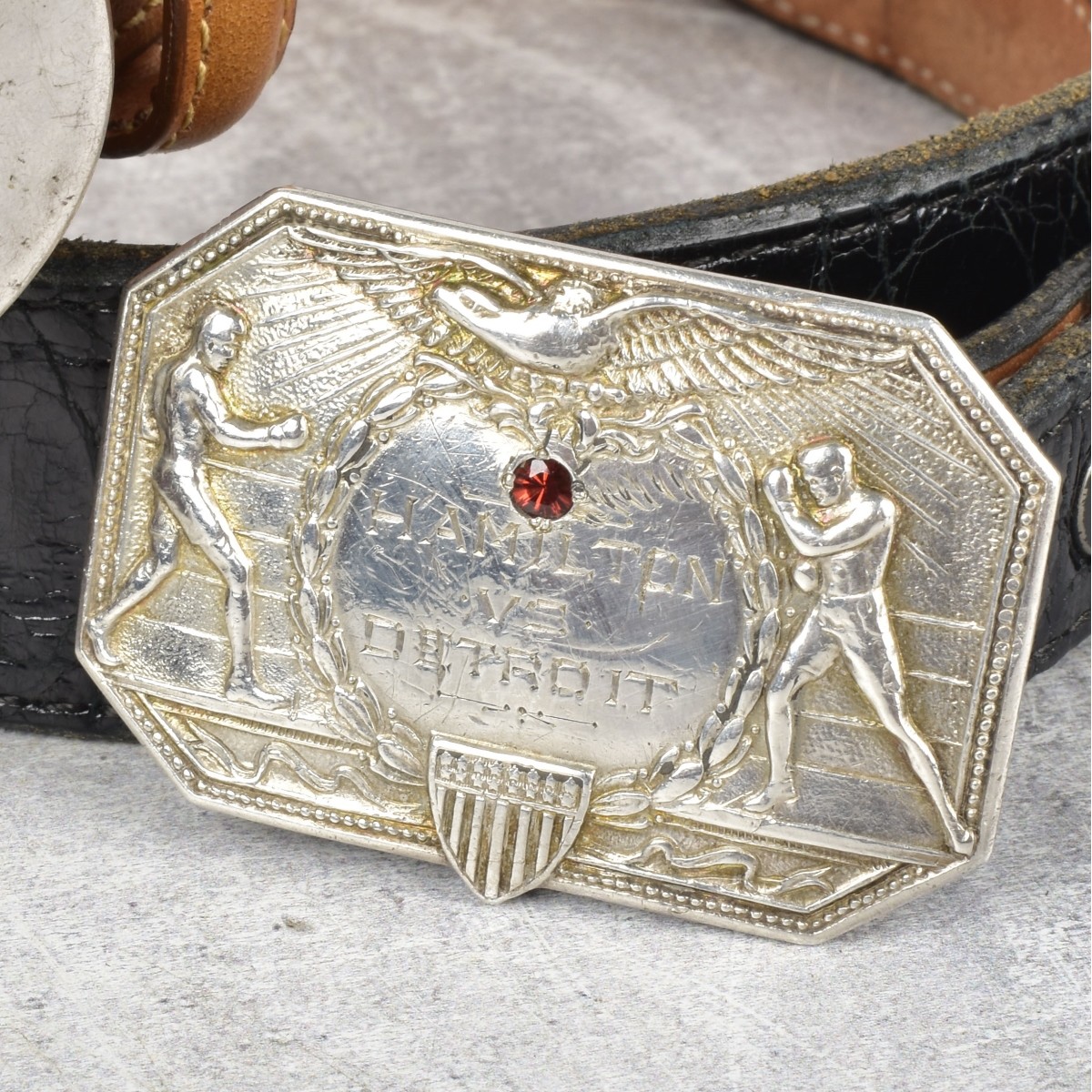 Vintage Men's Leather and Silver Belts