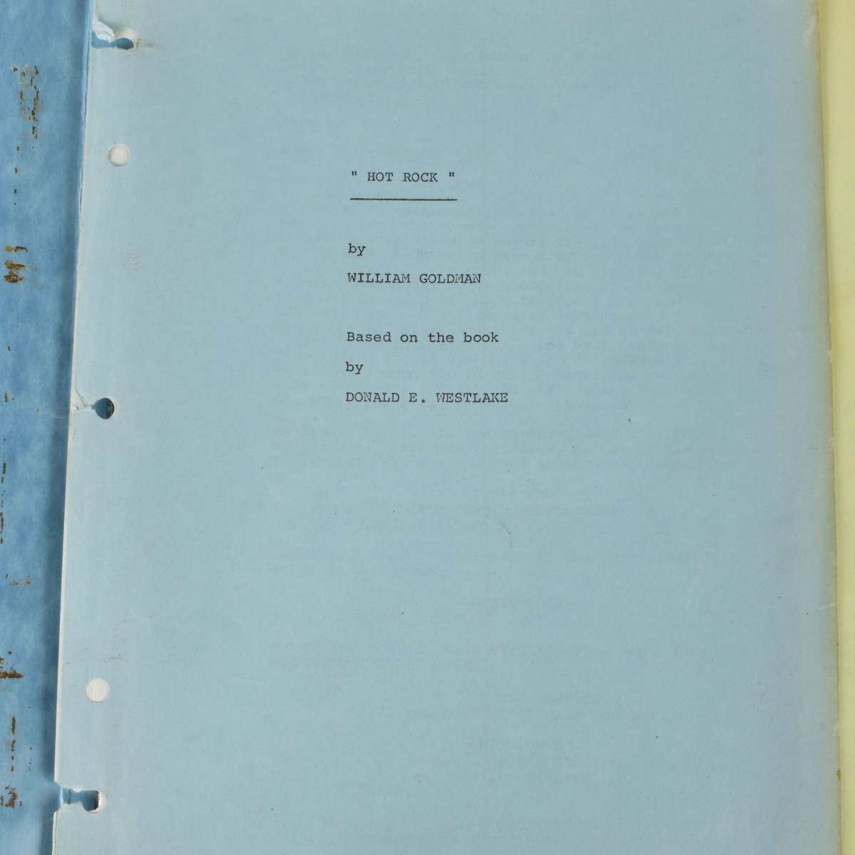 "The Hot Rock" Screenplay