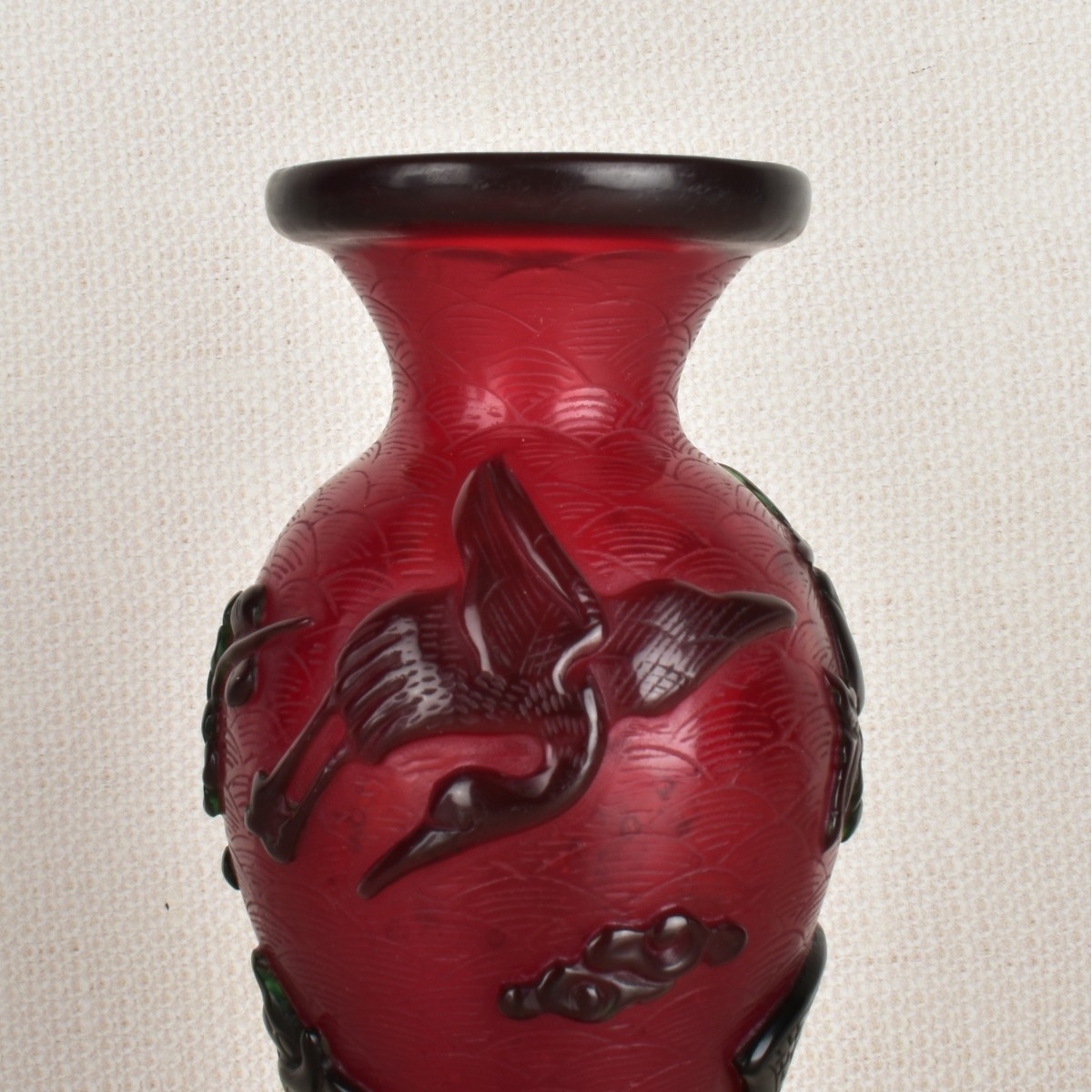 Chinese Peking Glass Vase