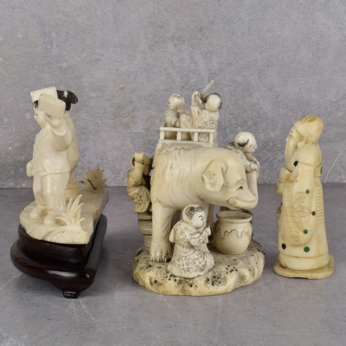 Vintage Chinese Carved Figurines