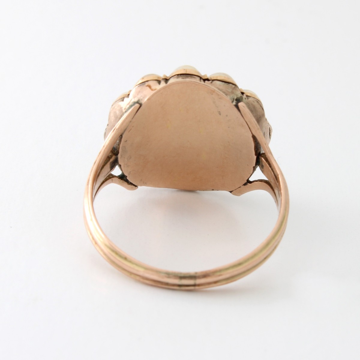 Antique Natural Pearl and Black Onyx Ring