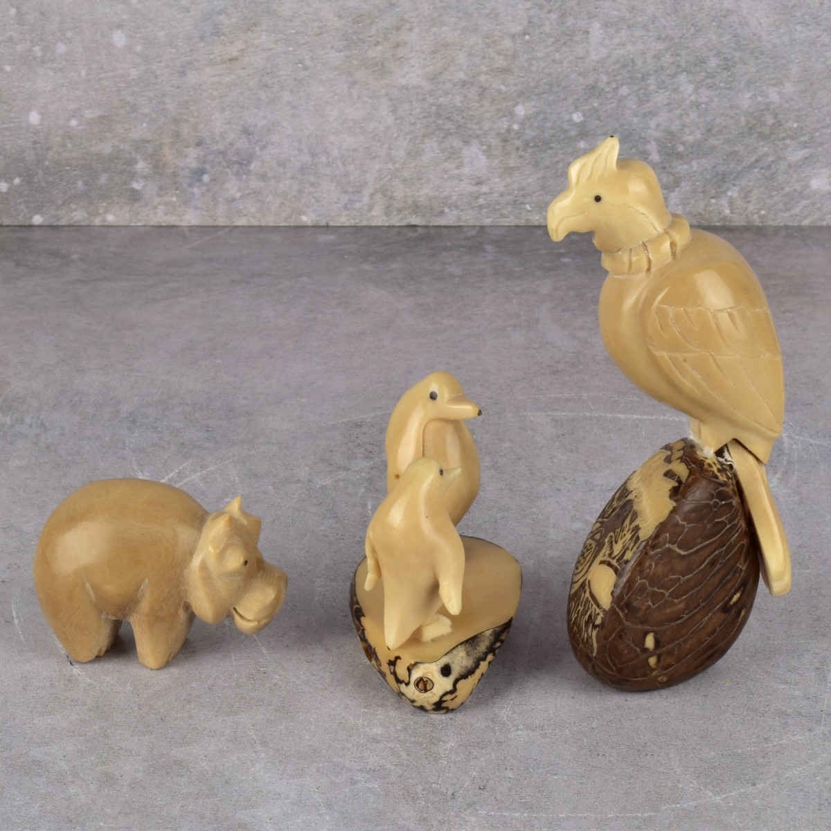 Carved South American Tagua Sculptures