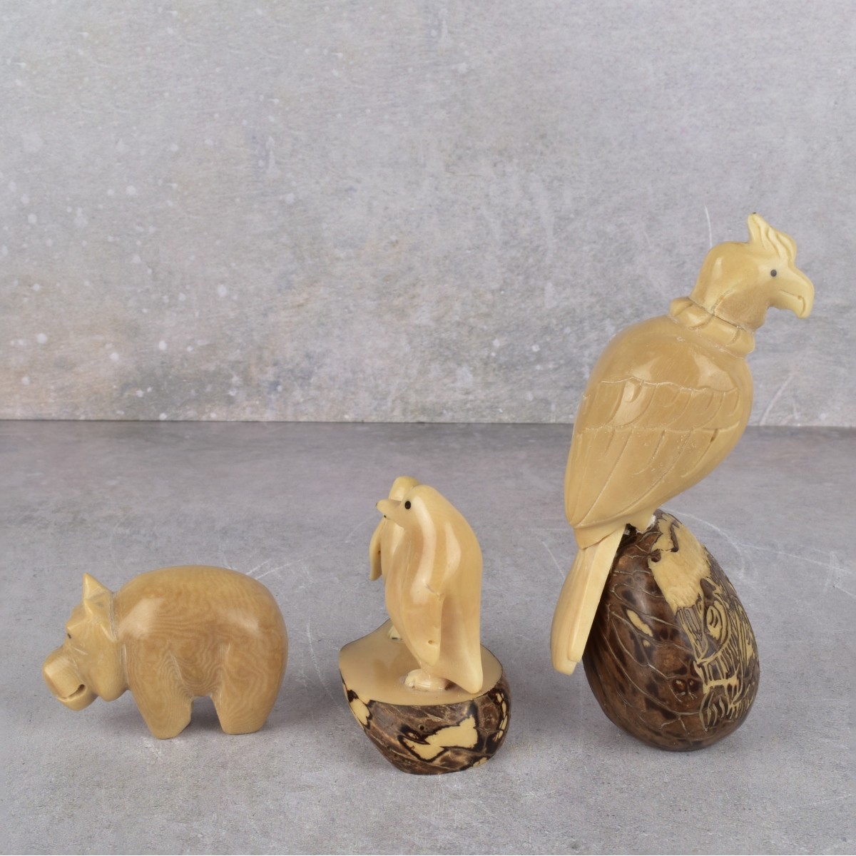 Carved South American Tagua Sculptures