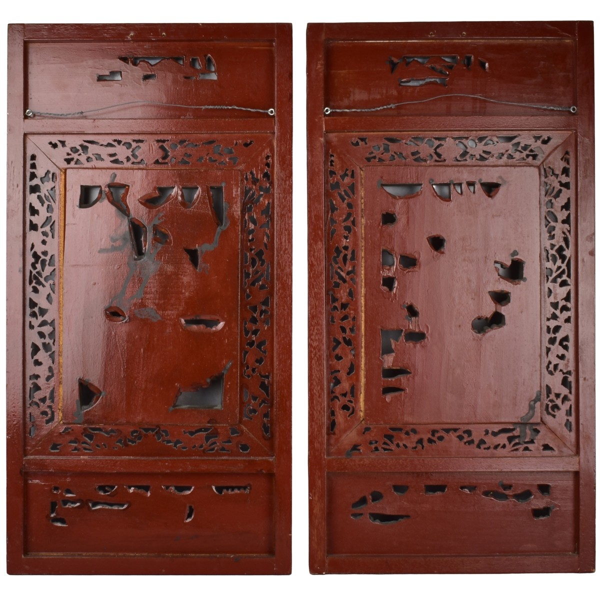 Antique Chinese Carved Wood Panels