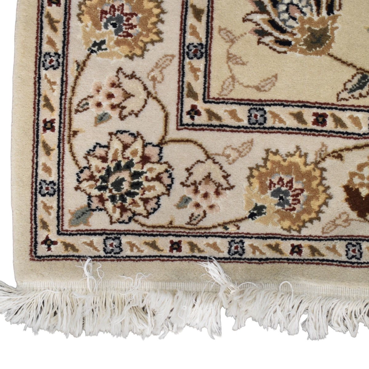 Wool Rug with Fringe Ends