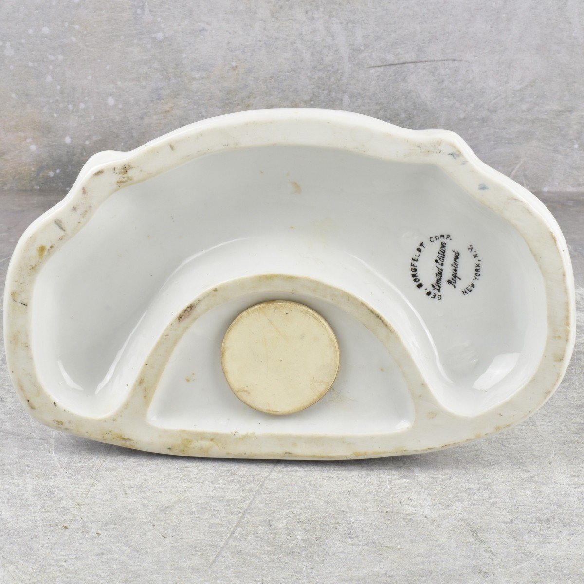 Punch and Dog Porcelain Figural Bank