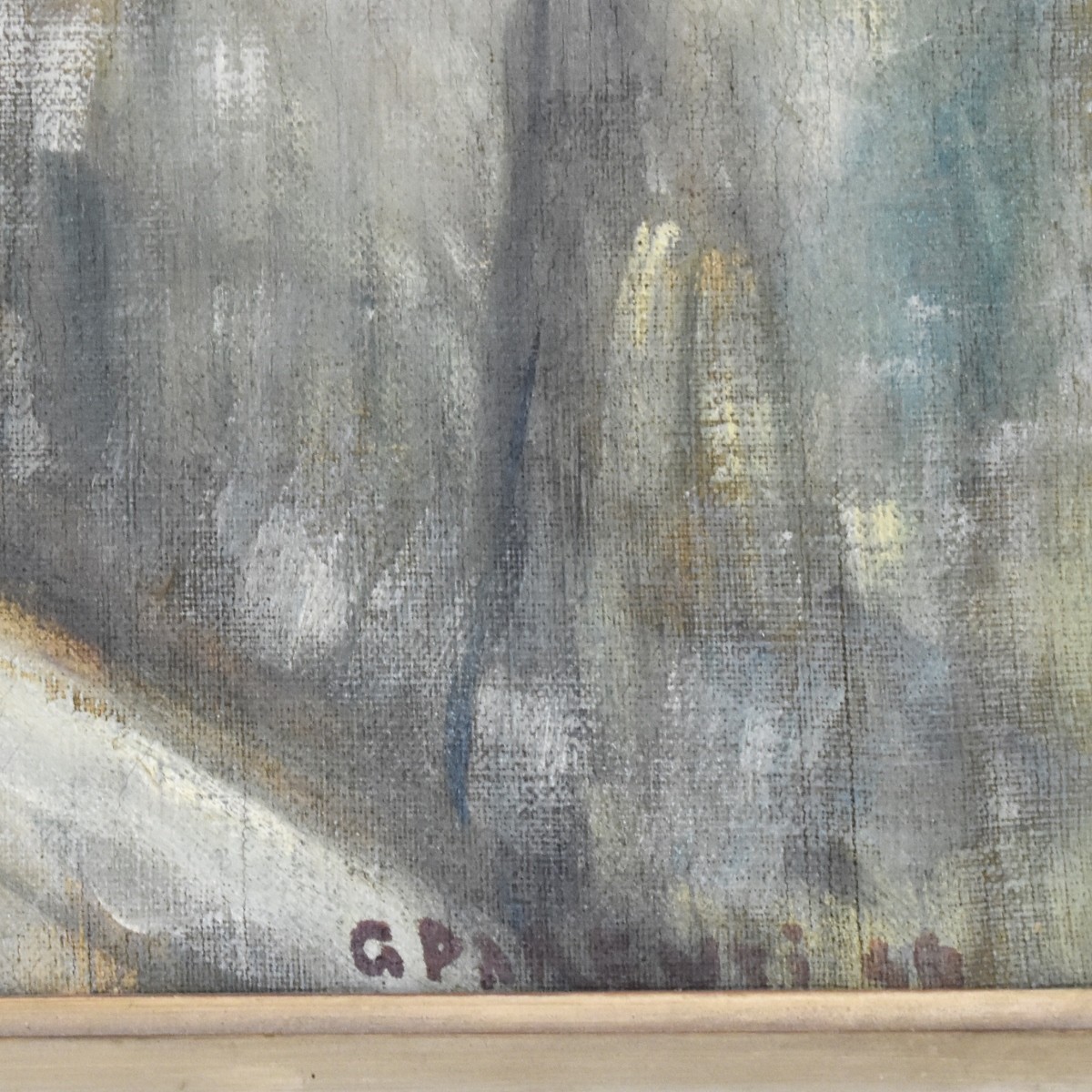 Antique Oil on Canvas of a Landscape