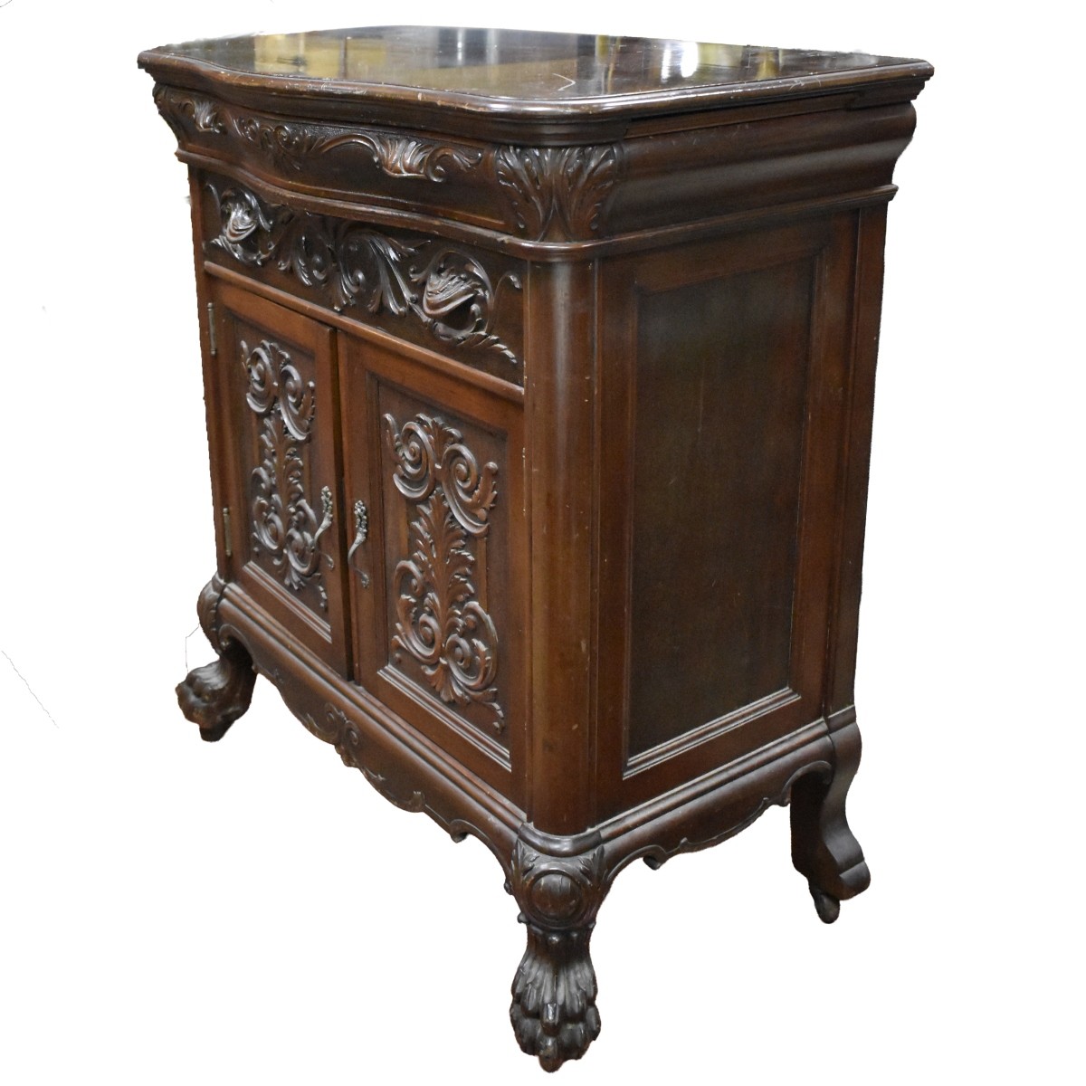 Antique Wood Bar Cabinet