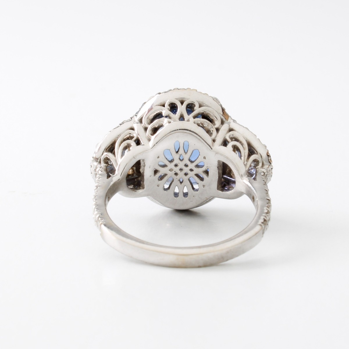 GIA Sapphire, Diamond and 18K Ring