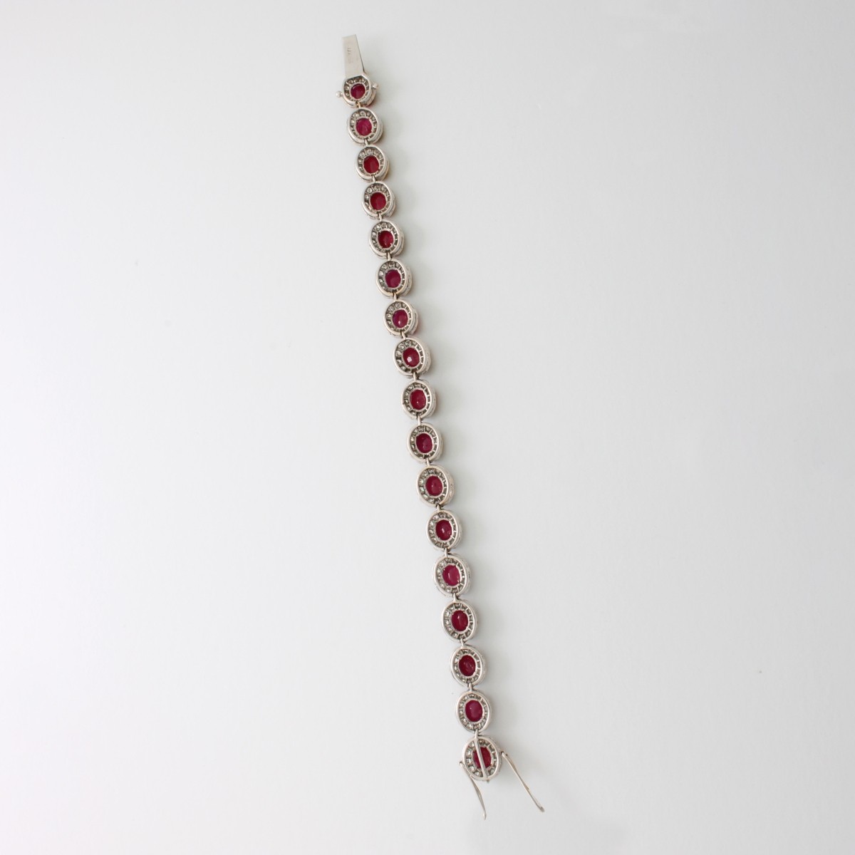 GIA Diamond, Ruby and 18K Bracelet