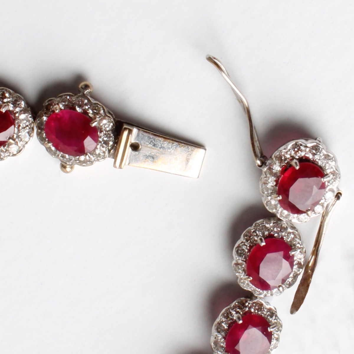 GIA Diamond, Ruby and 18K Bracelet