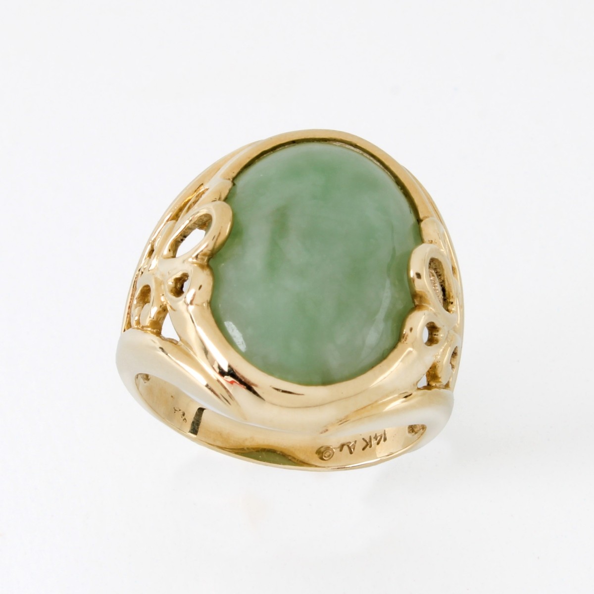 Jade and 14K Ring