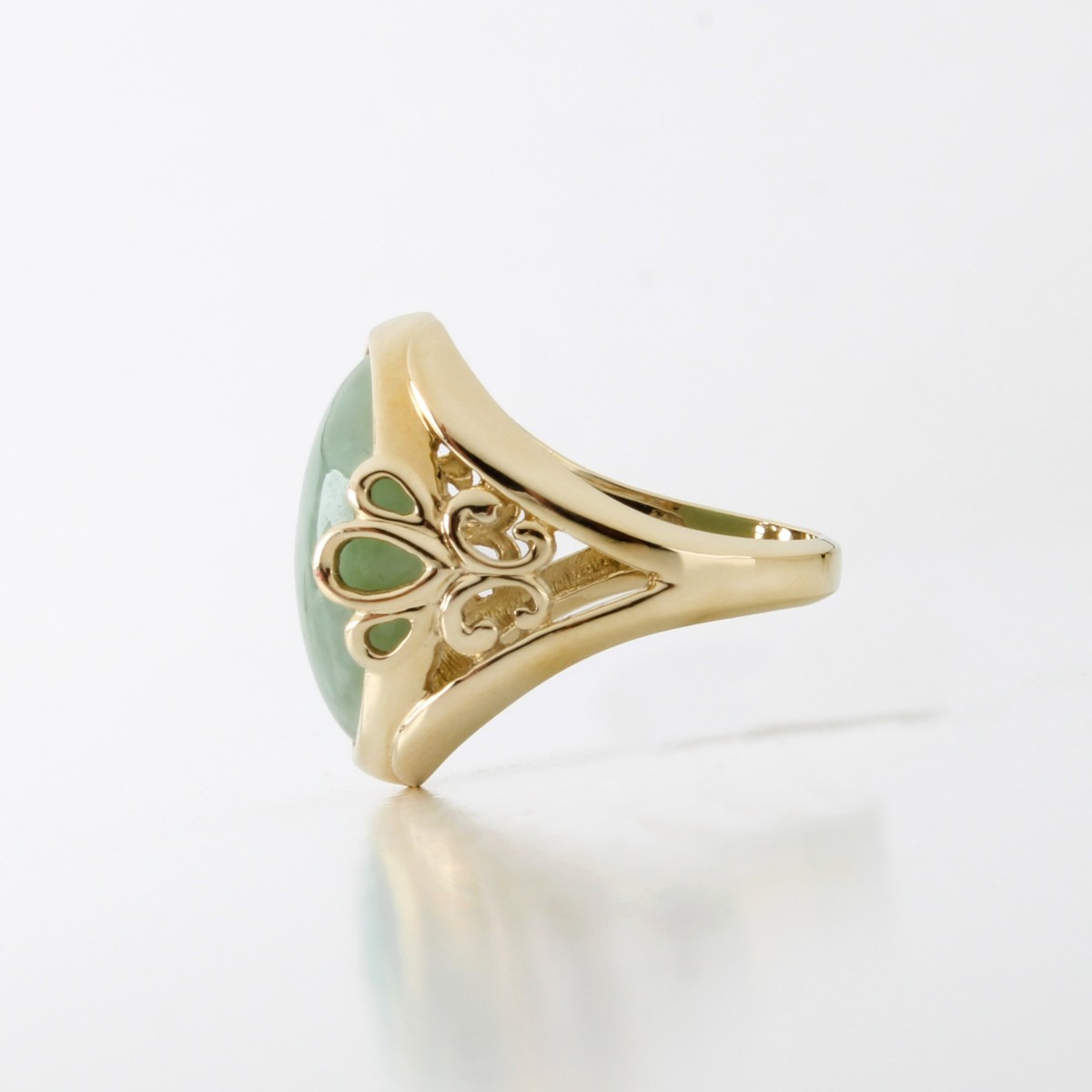 Jade and 14K Ring