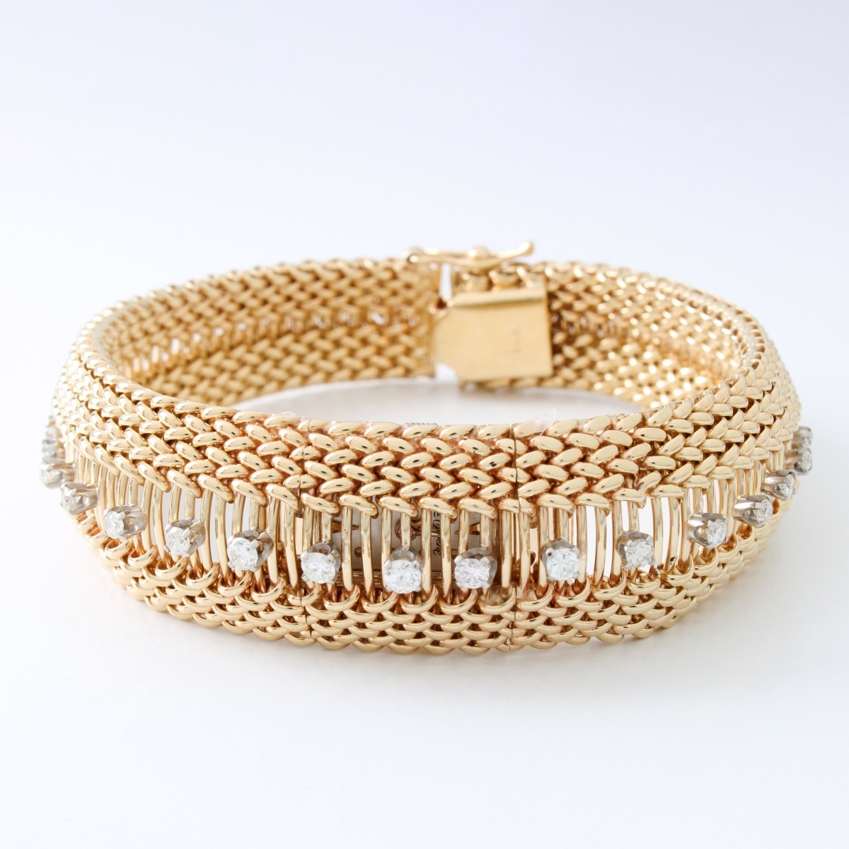 Lacloche Diamond and 14K Watch