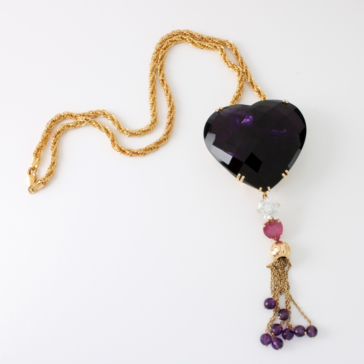 270.0 Carat Amethyst and 14K Pendant