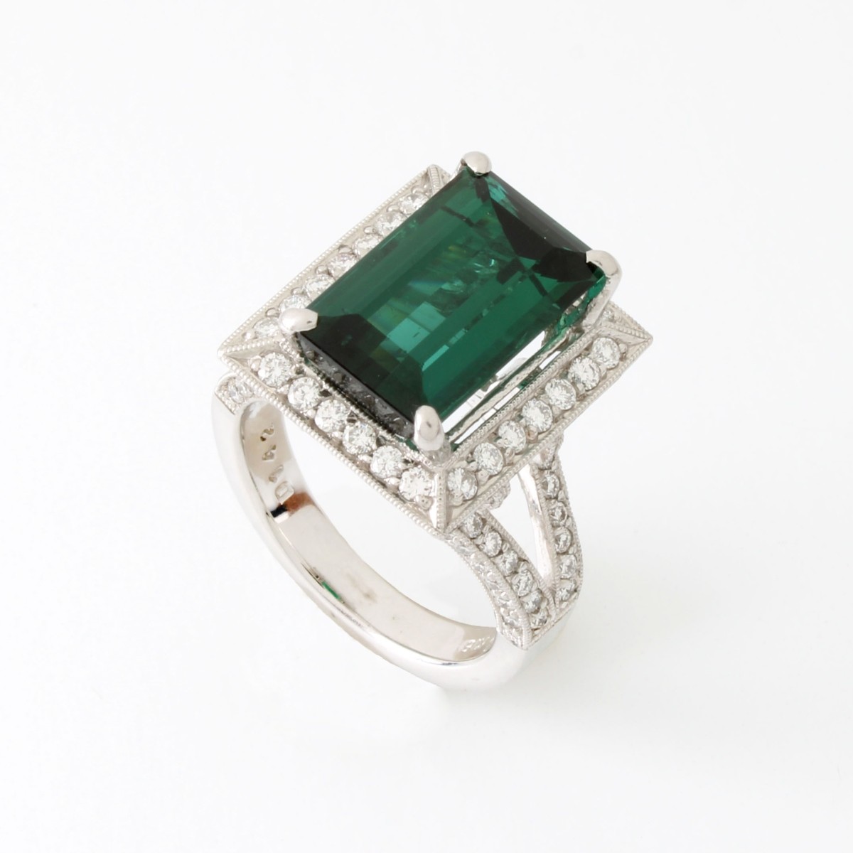 Tourmaline, Diamond and 18K Ring