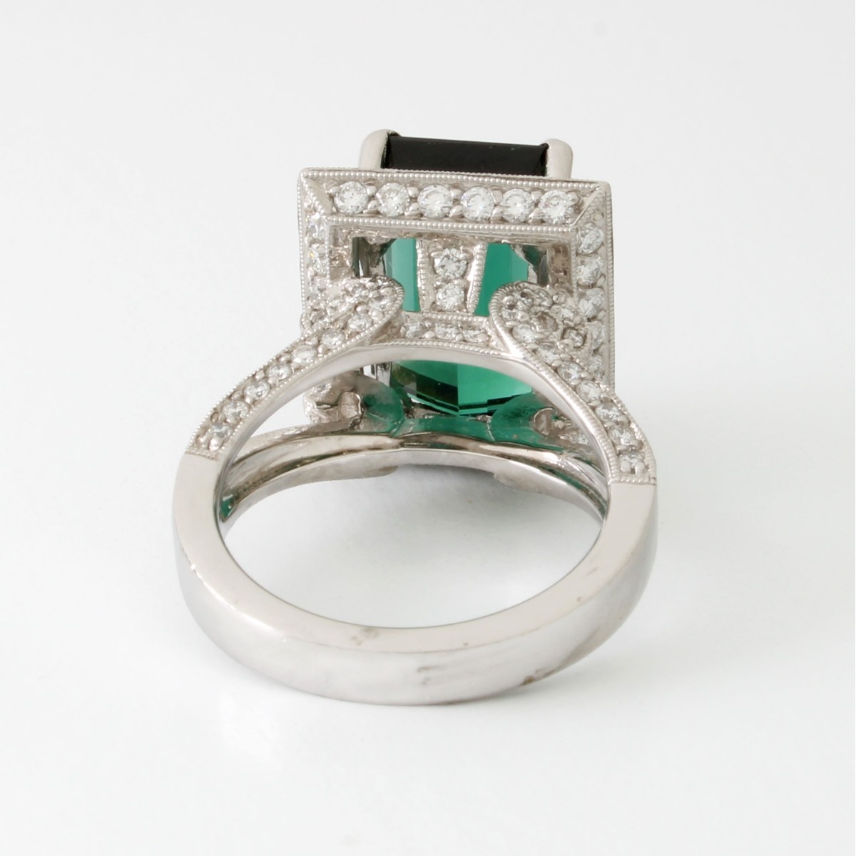 Tourmaline, Diamond and 18K Ring