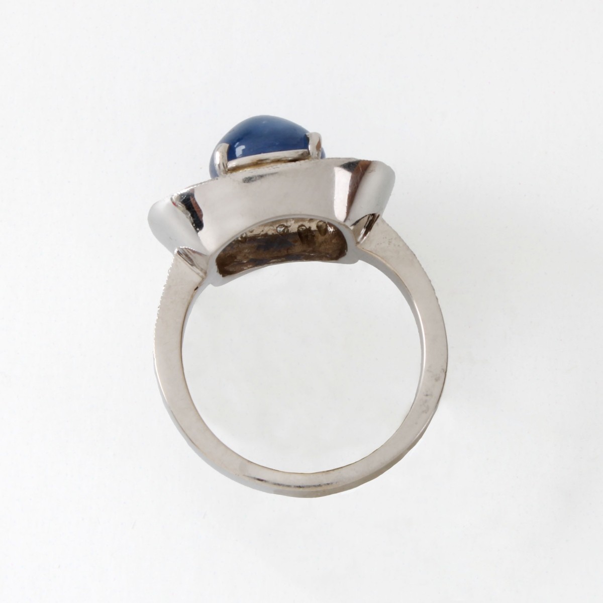 Sapphire, Diamond and 18K Ring