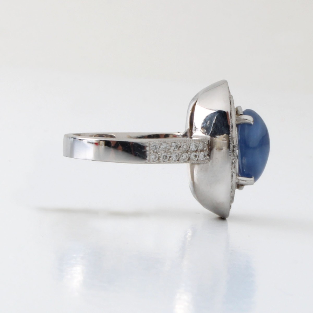 Sapphire, Diamond and 18K Ring