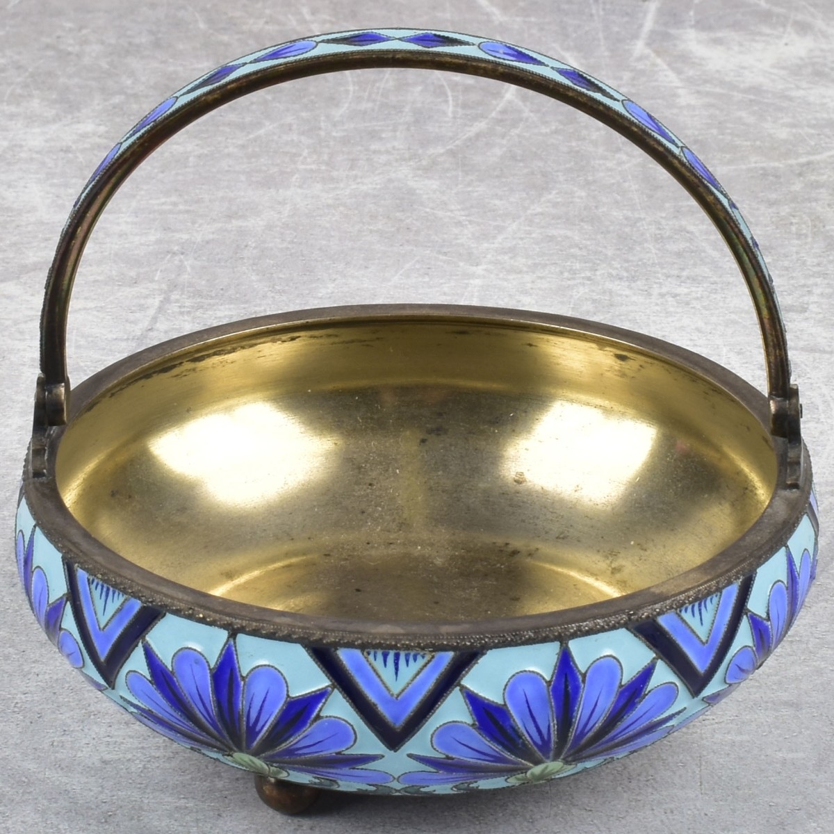 Vintage Russian Soviet Silver Sugar Bowl