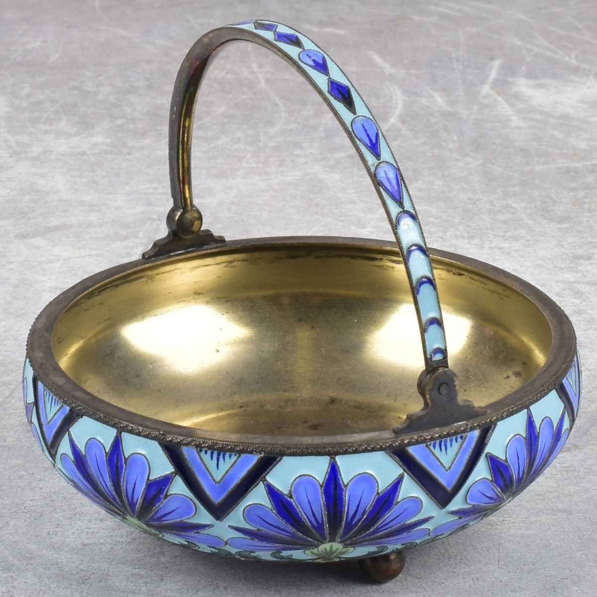 Vintage Russian Soviet Silver Sugar Bowl