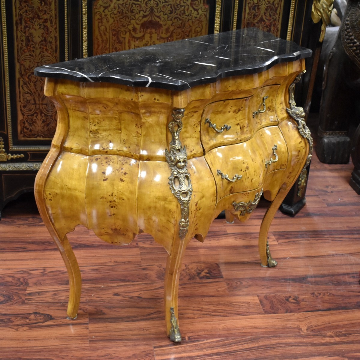 Vintage Italian Style Burl Commode