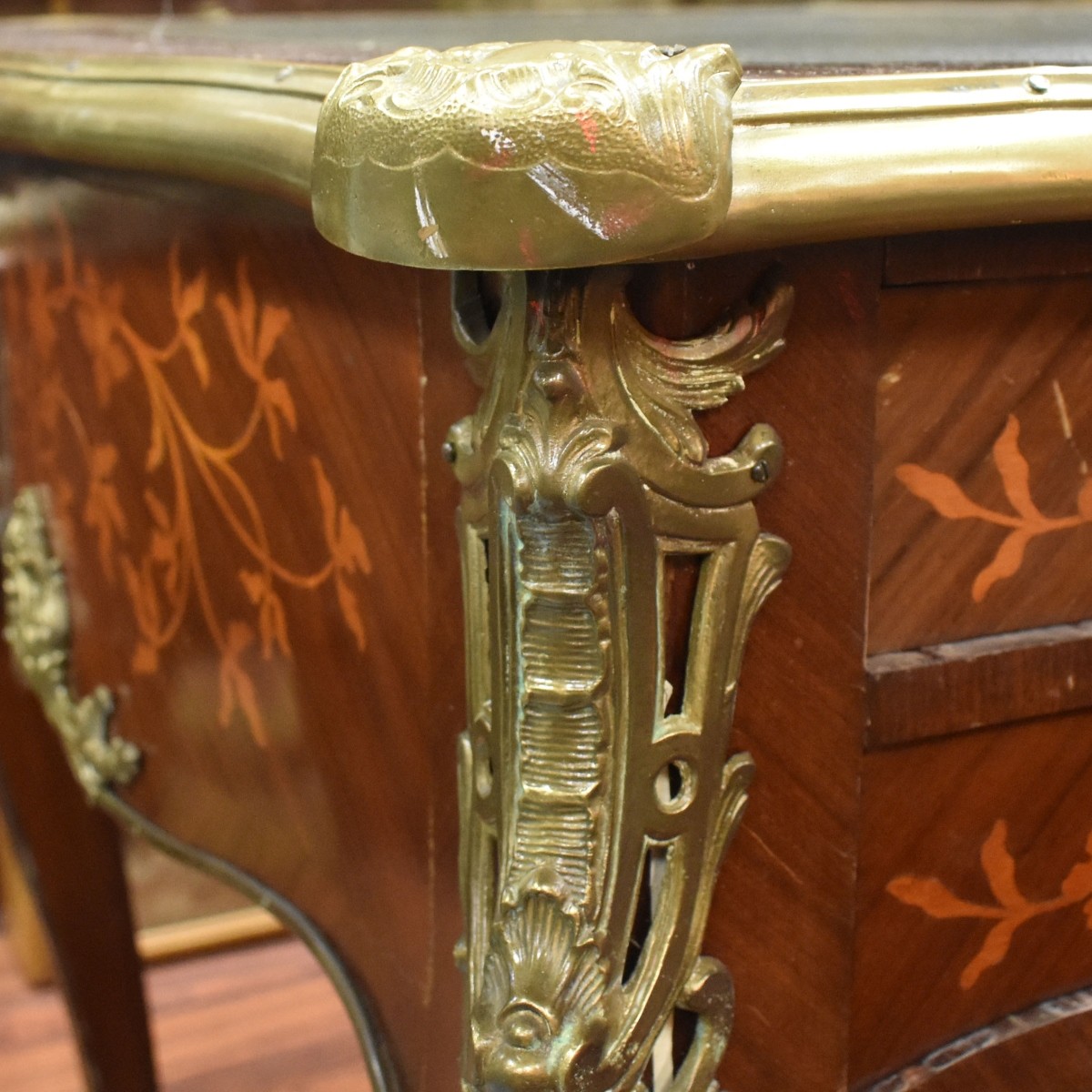 Louis XV Style Bronze Mounted Bureau Plat