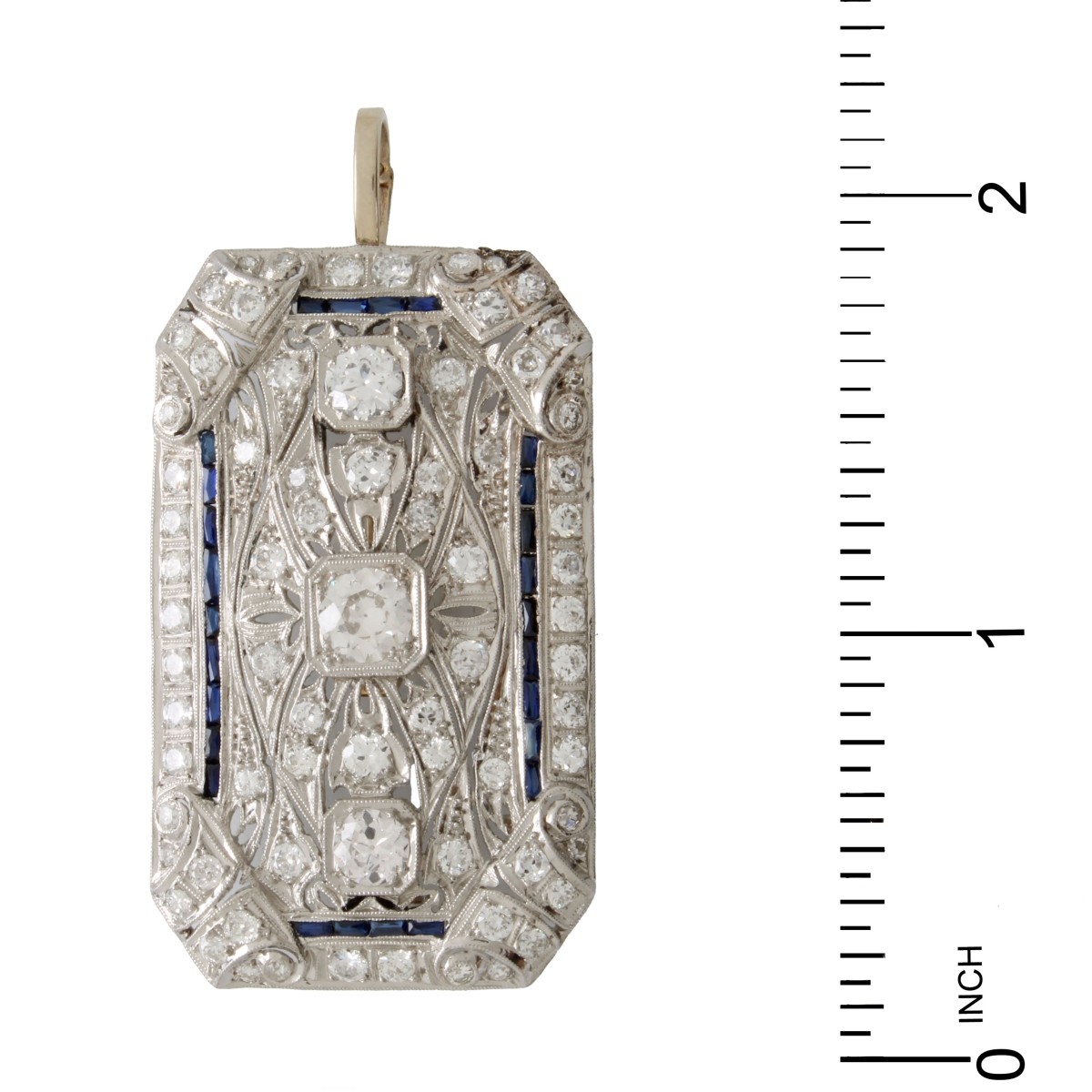 Art Deco Diamond and Platinum Pendant