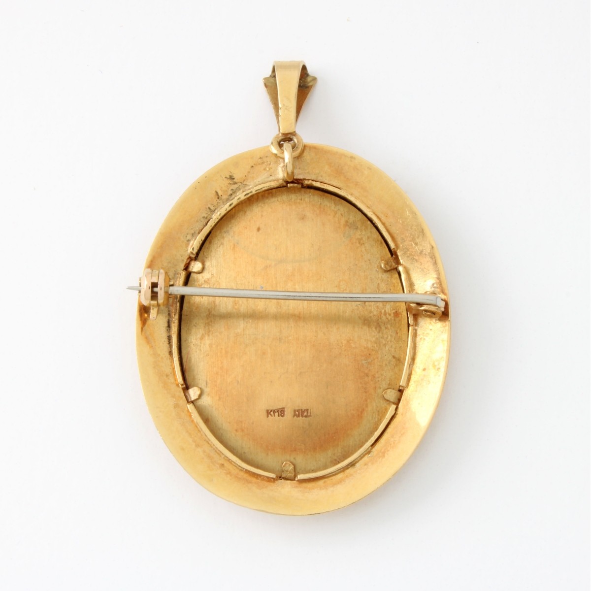 18K Portrait Miniature Pendant