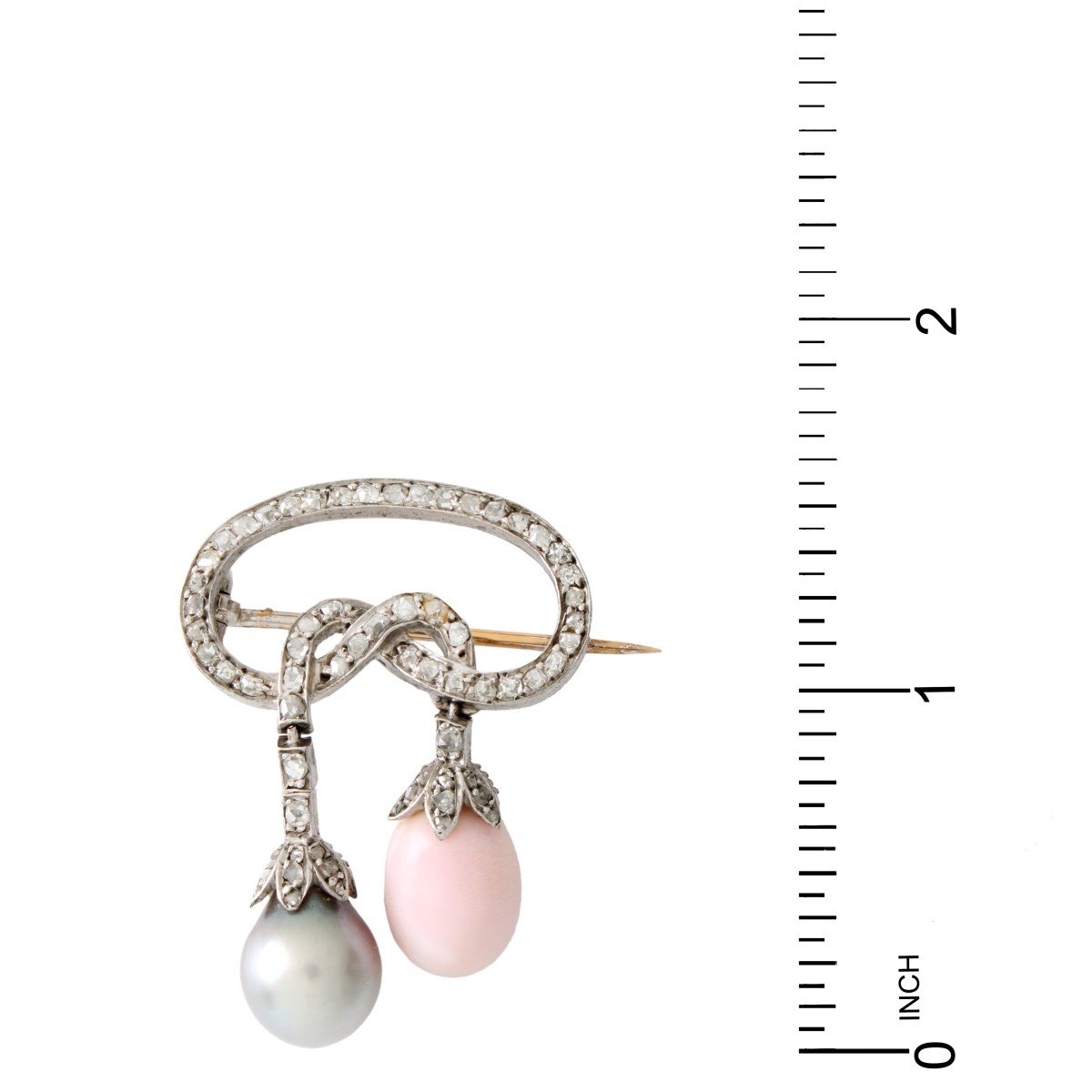 Edwardian Conch Pearl 14K Brooch