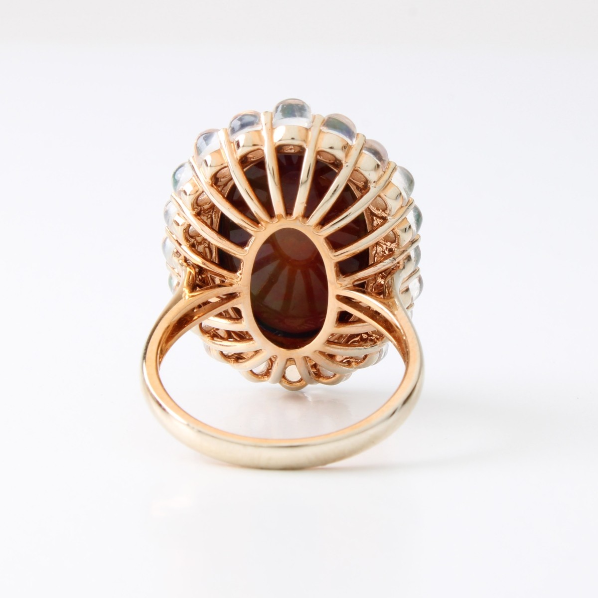 Black Opal and 18K Ring