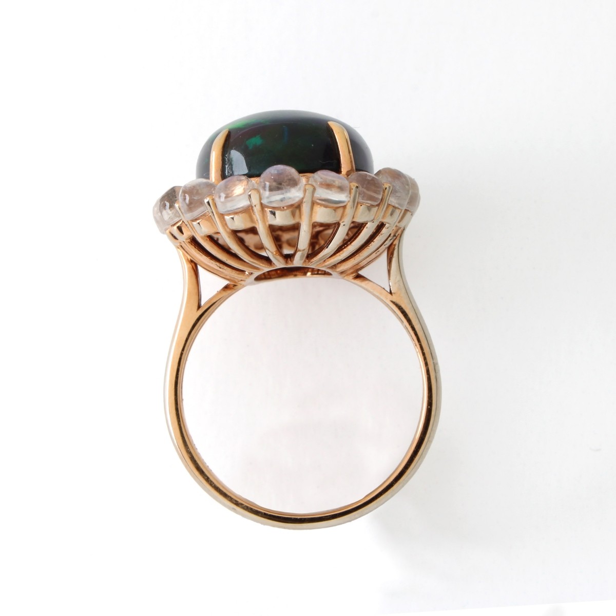 Black Opal and 18K Ring
