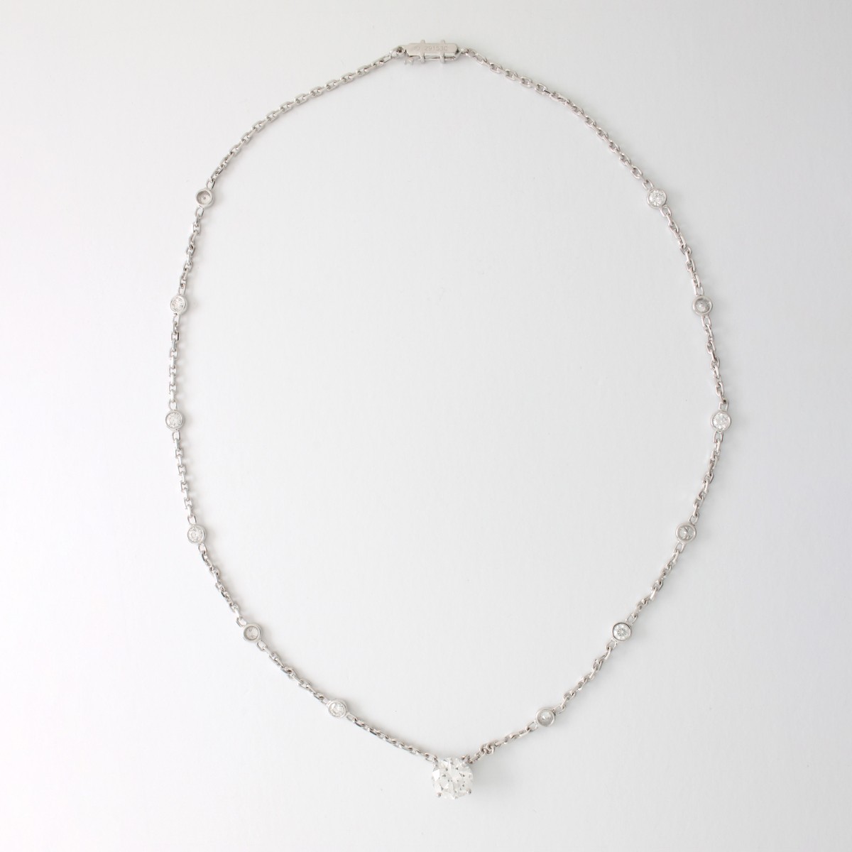 Cartier / GIA Diamond and 18K Necklace