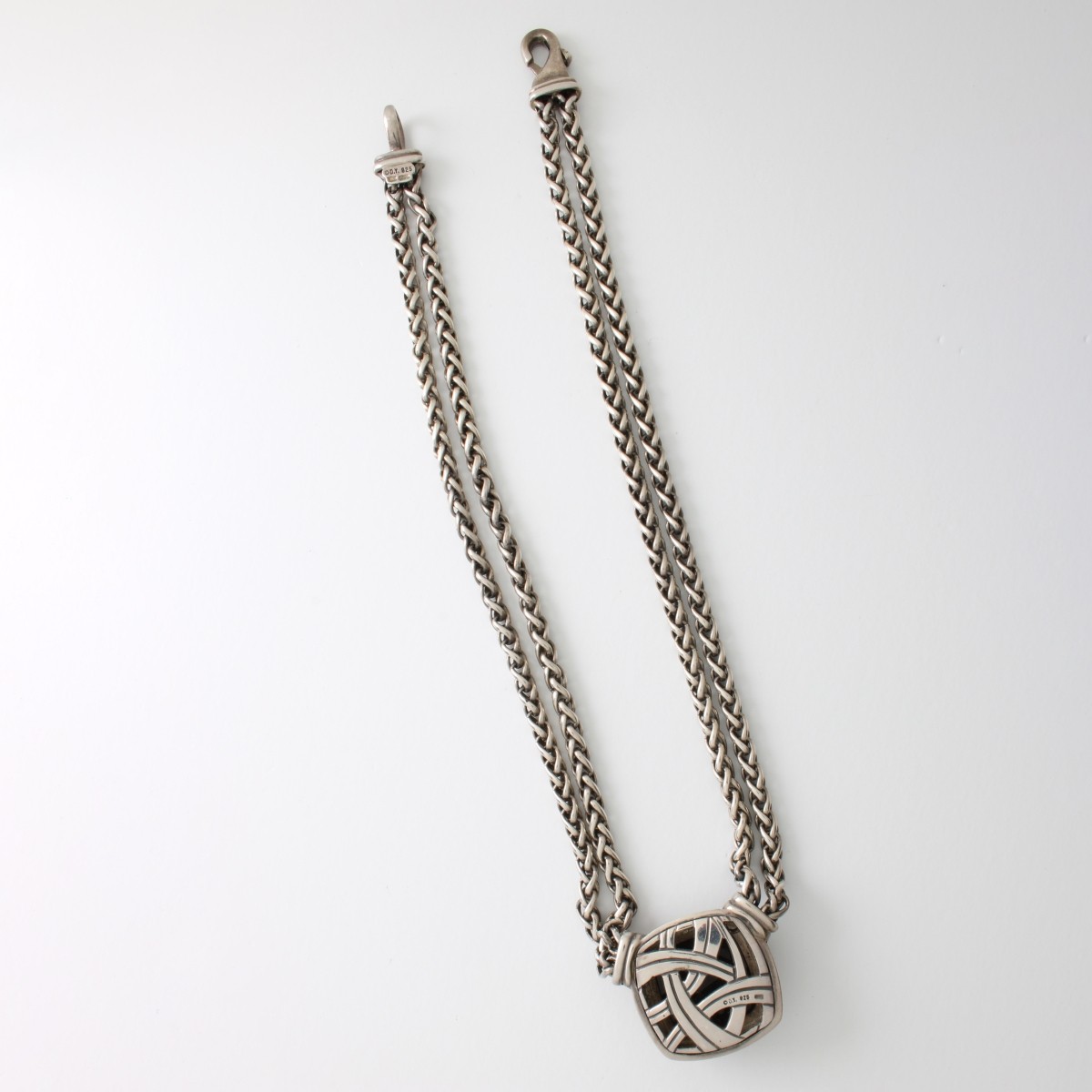 D Yurman Onyx and Sterling Necklace